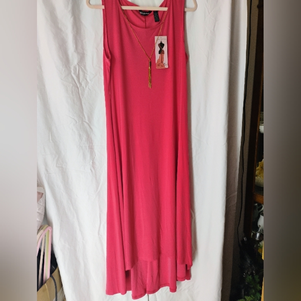 Nina Leonard Red Sheath Cocktail Dress